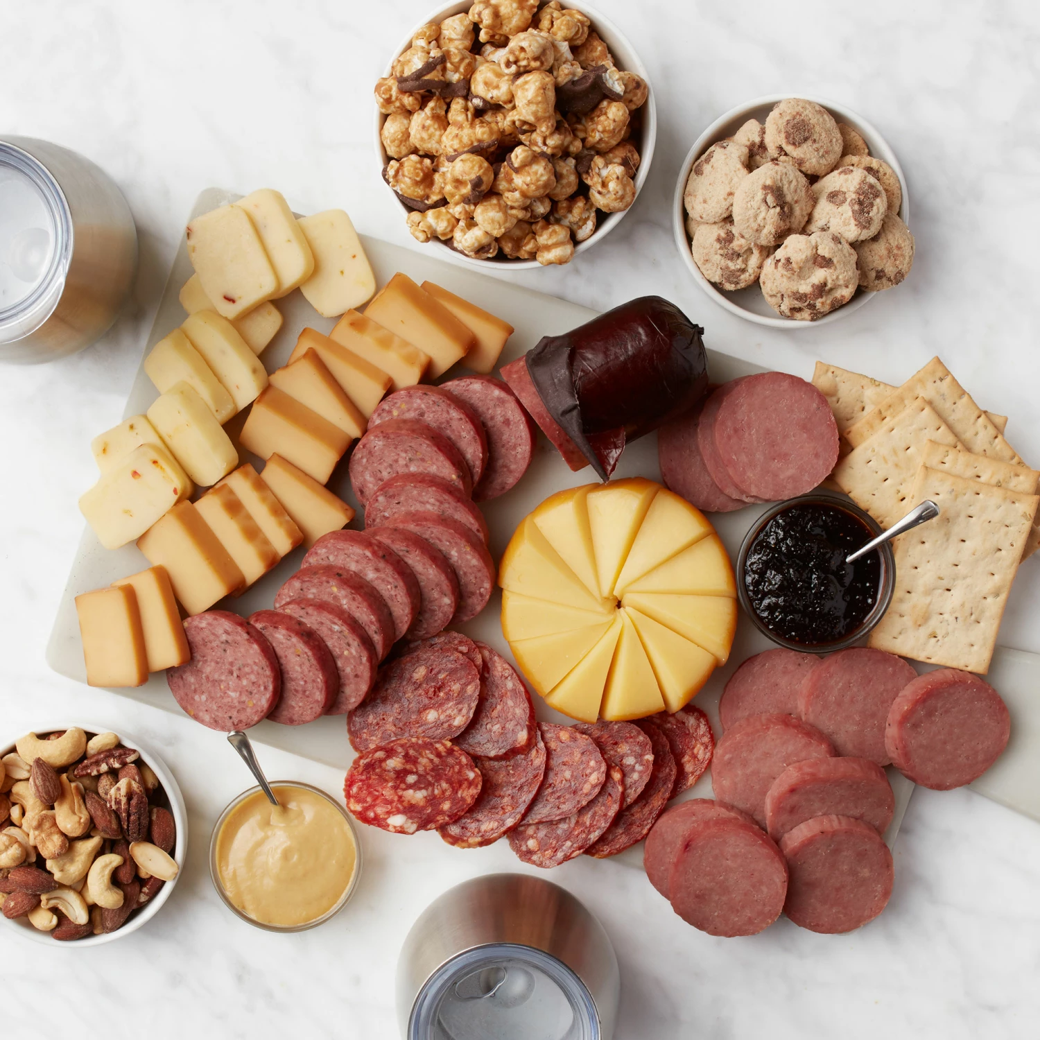 Deluxe Gourmet Picnic Gift Basket With Wine - Image 2