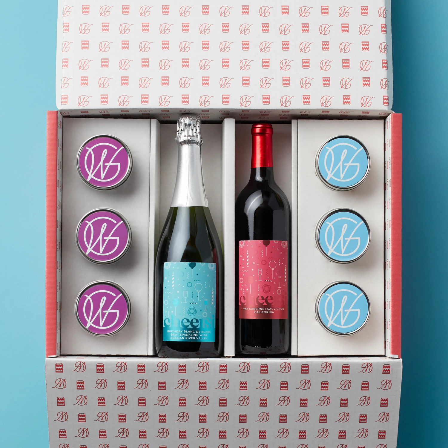 Birthday Cupcake 6-Pack & Wine Gift Set - Image 2