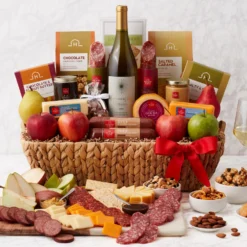 Grand Fruit & Wine Gift Basket