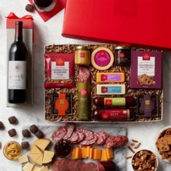 Premium Charcuterie & Chocolate Gift Box With Wine